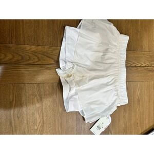 Blogilates Ruffle Shorts White Layered Athletic Gym Activewear Medium